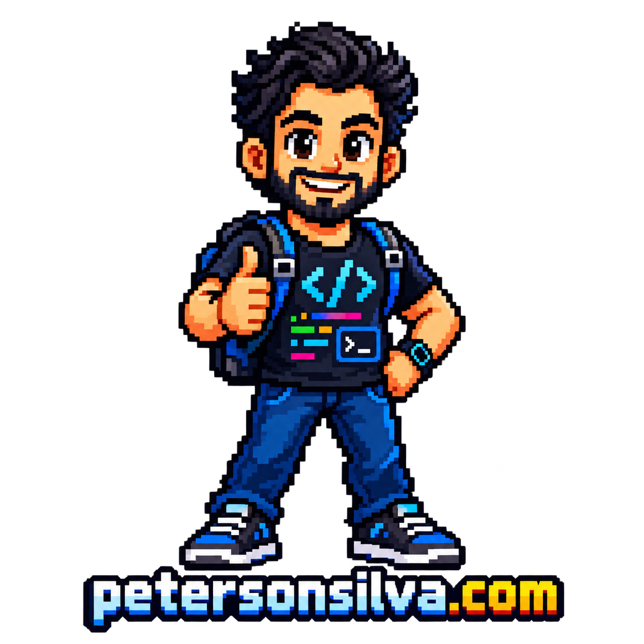 Personagem pixel art de Peterson Silva
